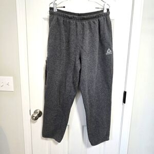 Reebok Men's Gray Fleece Gray Sweatpants Joggers Size Medium